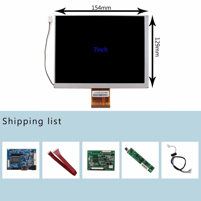 VSDISPLAY 7" 7 inch 800Ã—600 4:3 CLAA070MA0ACW LCD Screen TFT Monitor and LCD Controller Board 60 pin - Image 2